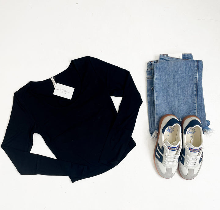 Essential Black Long Sleeve Top