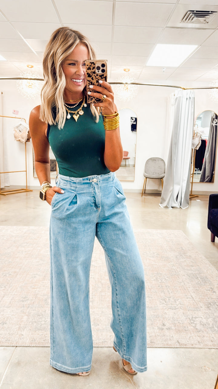 Jackie Mid Rise Wide Leg Jean