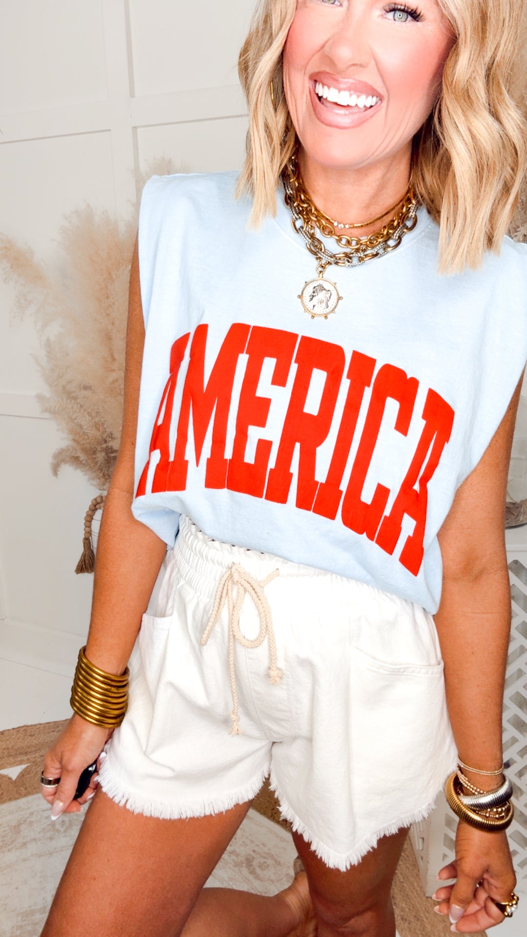 The America Puff Muscle Tank