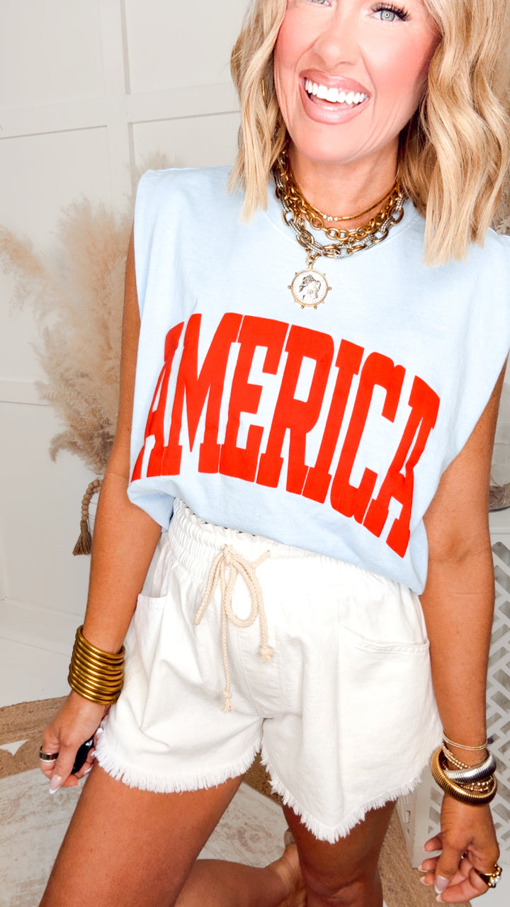 The America Puff Muscle Tank