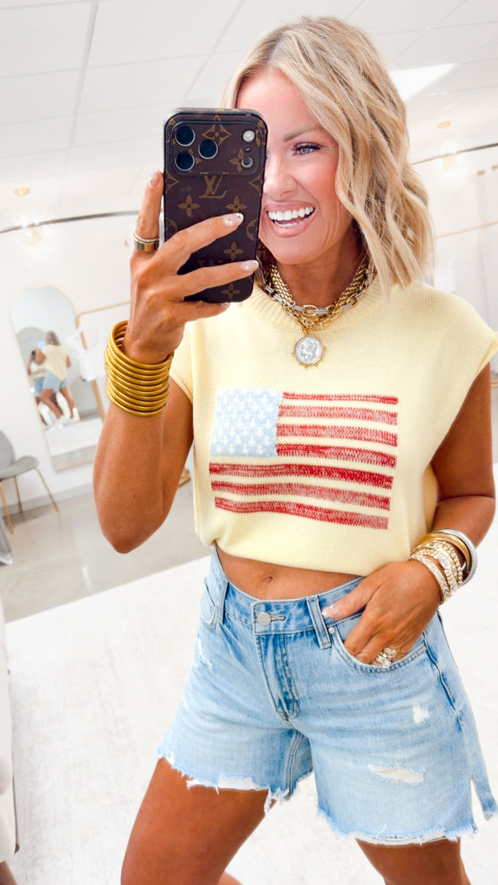 The Freedom Flag Sweater Top