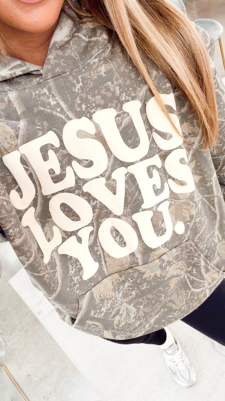 Jesus Loves You Camo Hoodie