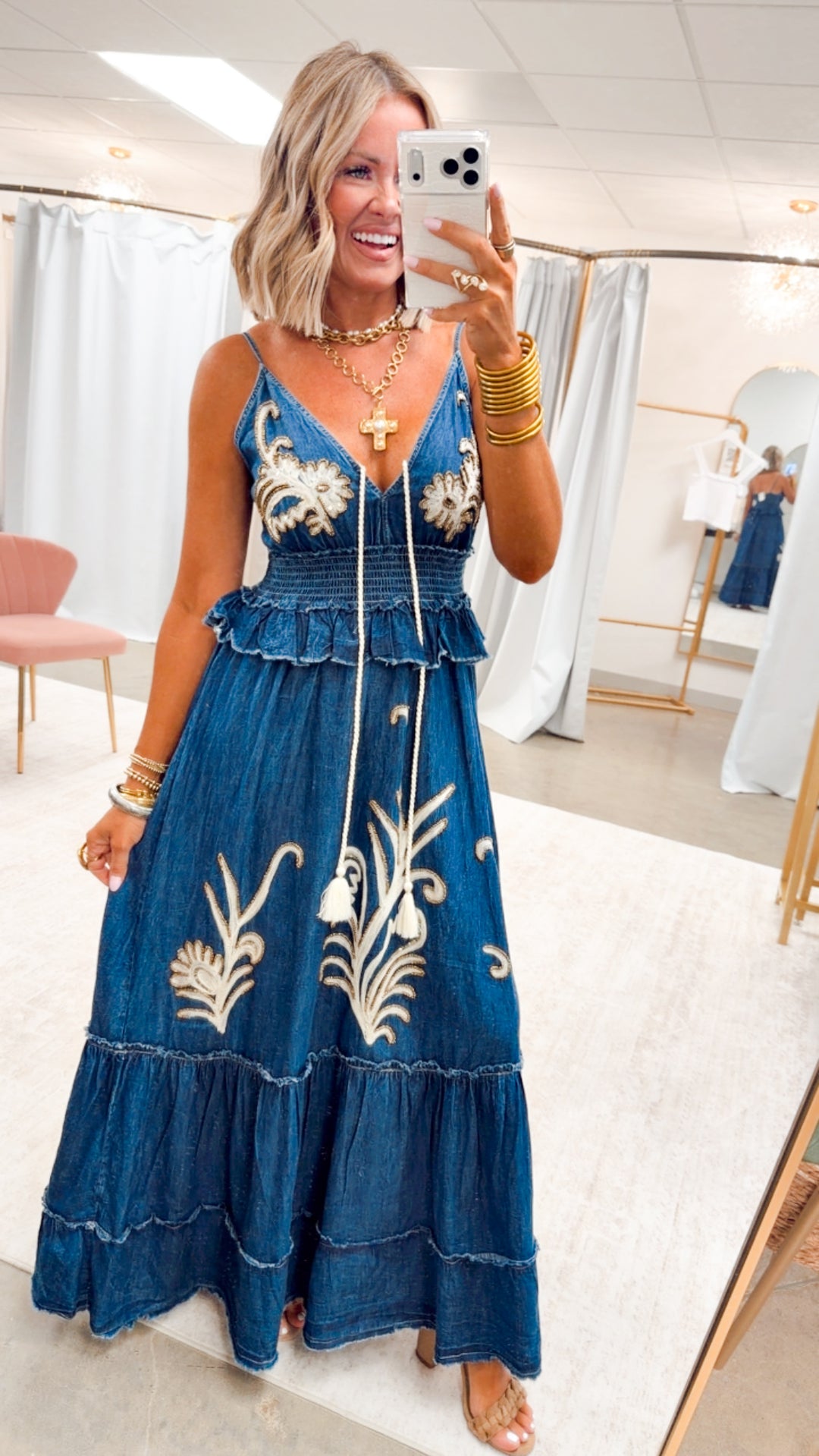 The Denim Reverie Dress-Dark
