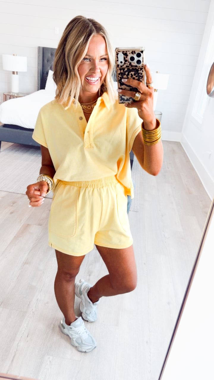Brooke Shorts Set-Yellow