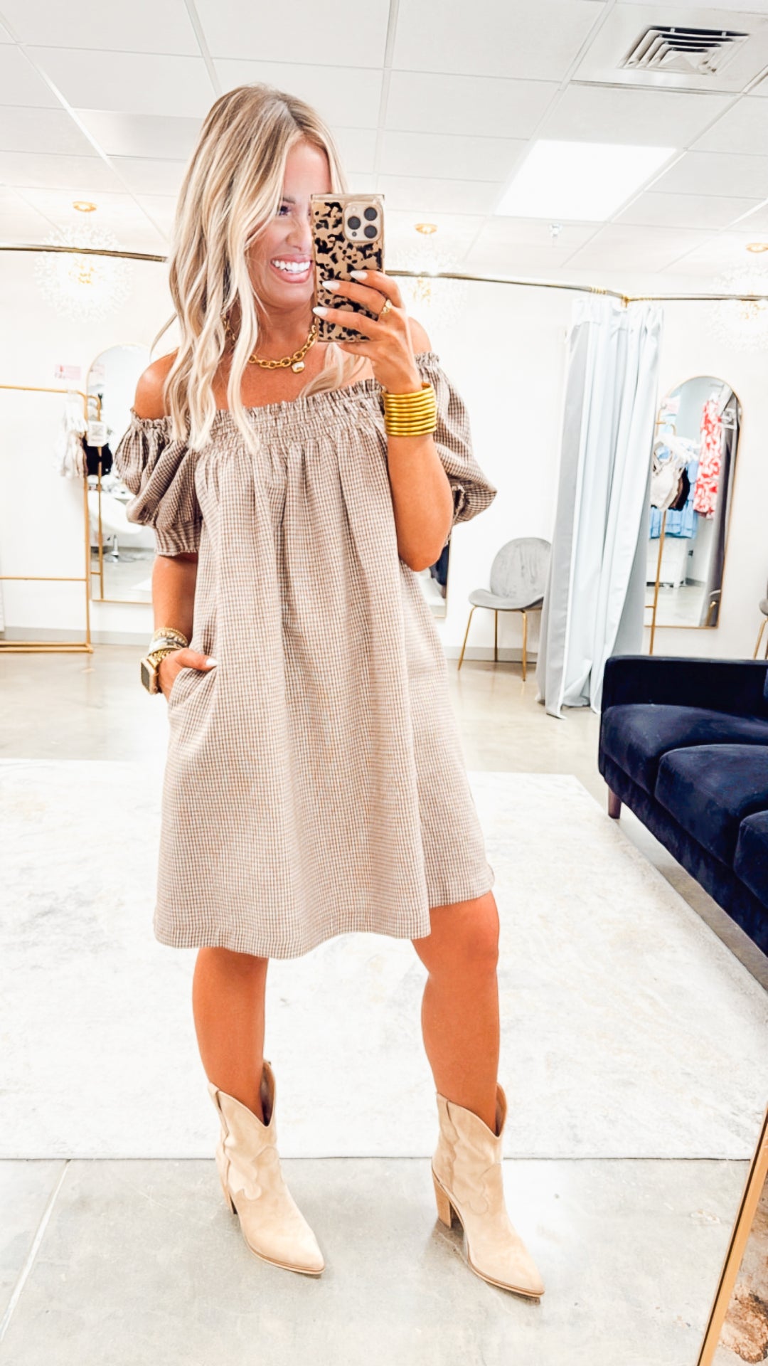Poppy Plaid Mini Dress