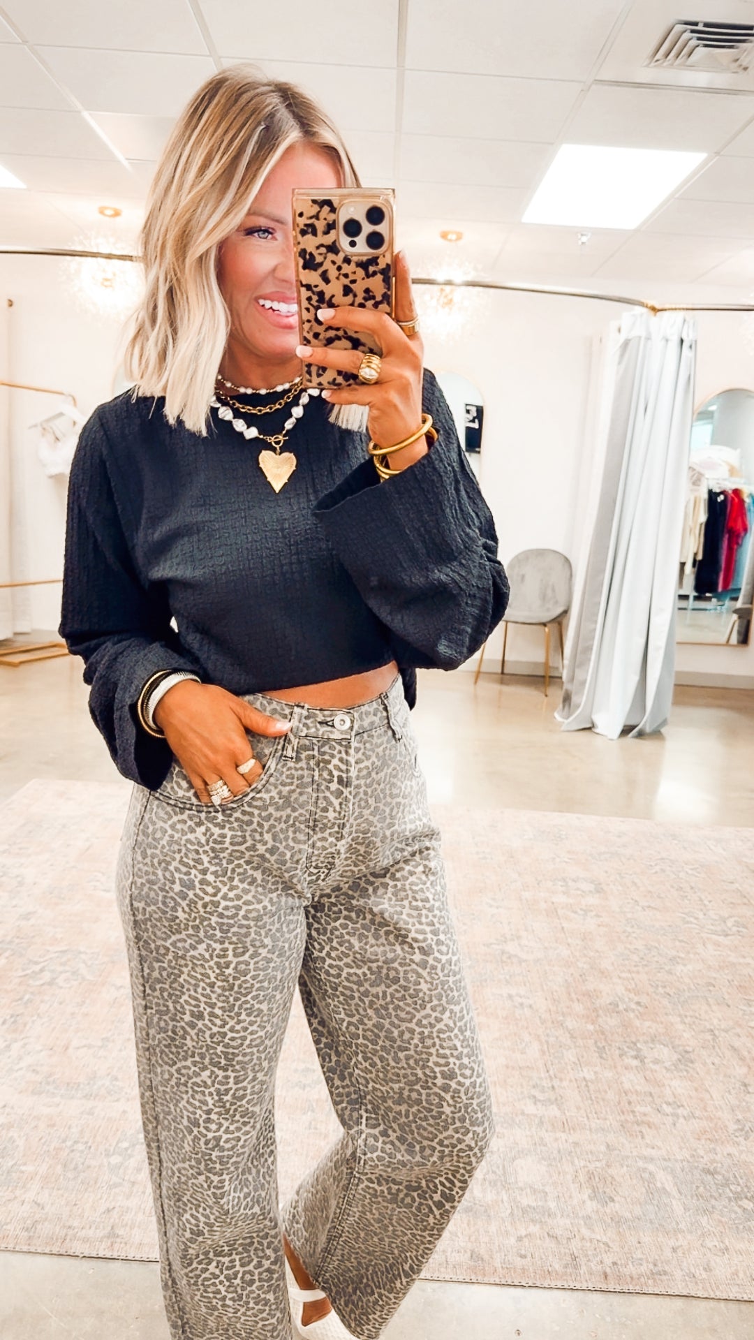 Roam Free Leopard Jeans