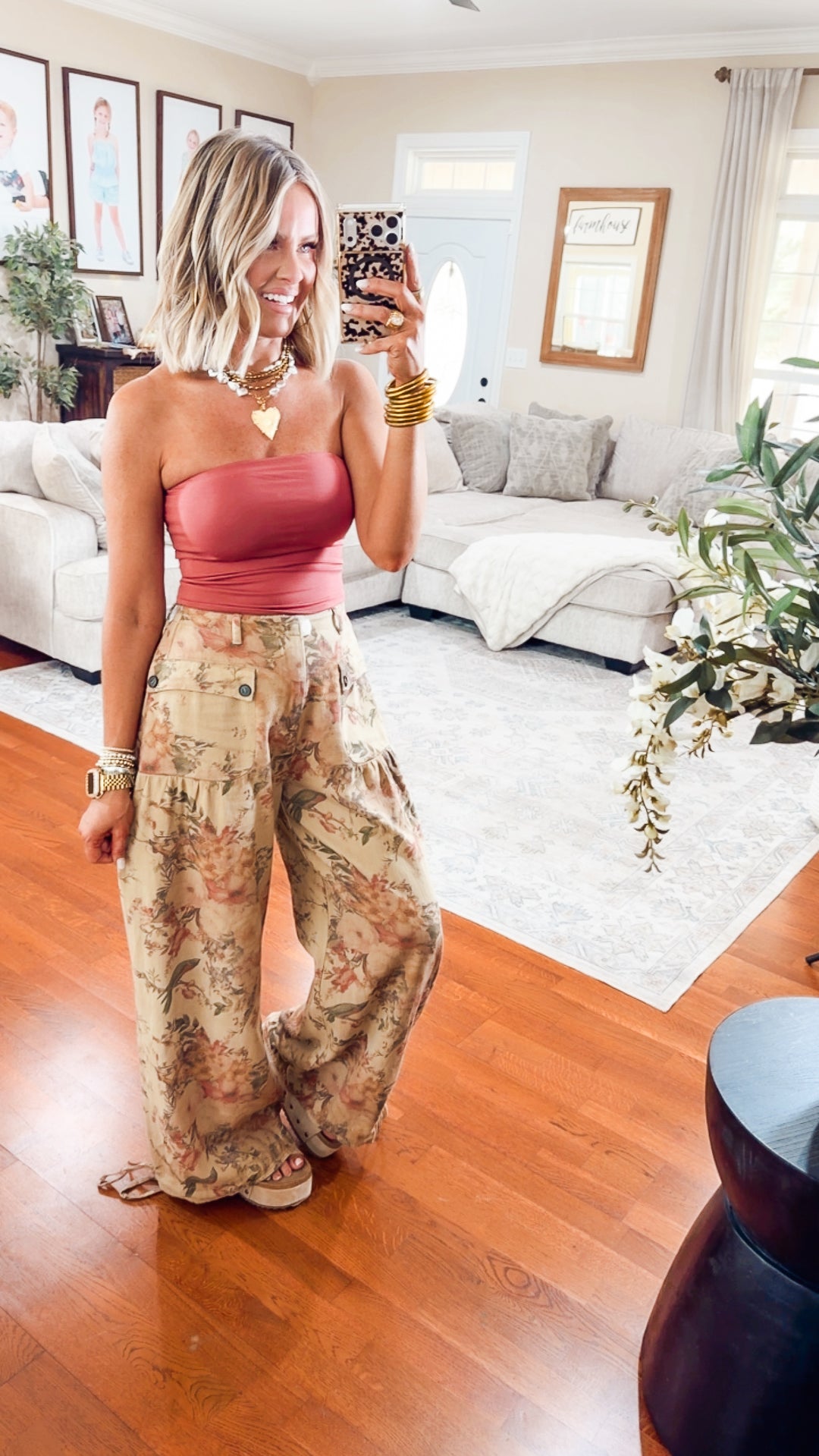 The Rosalie Floral Denim Pants