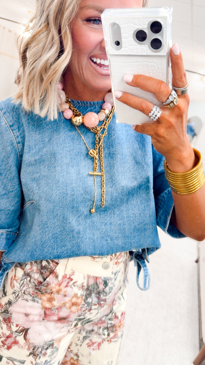 The Amarillo Sky Denim Top