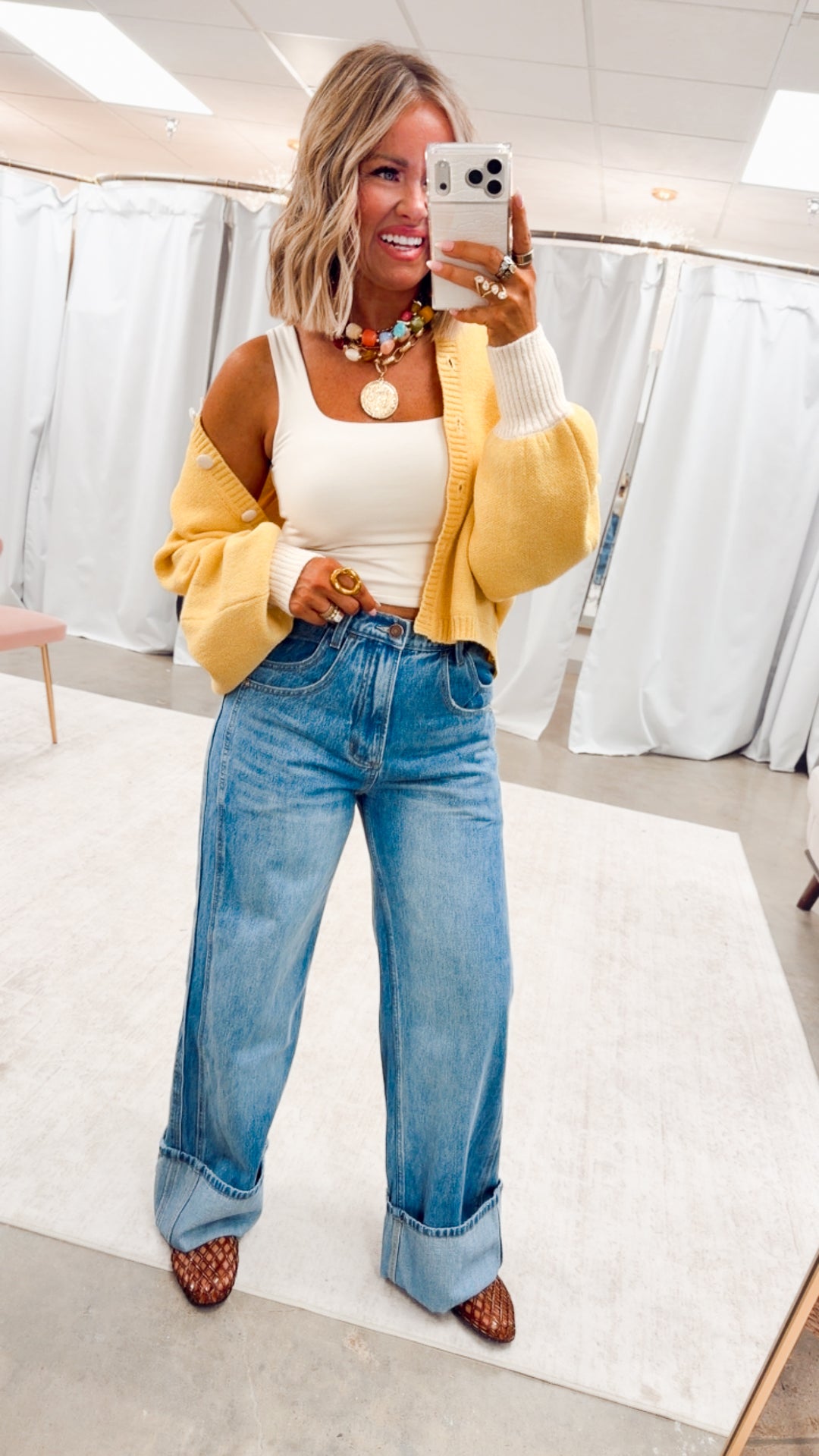 The Charlie Cuffed Wide Leg Jean