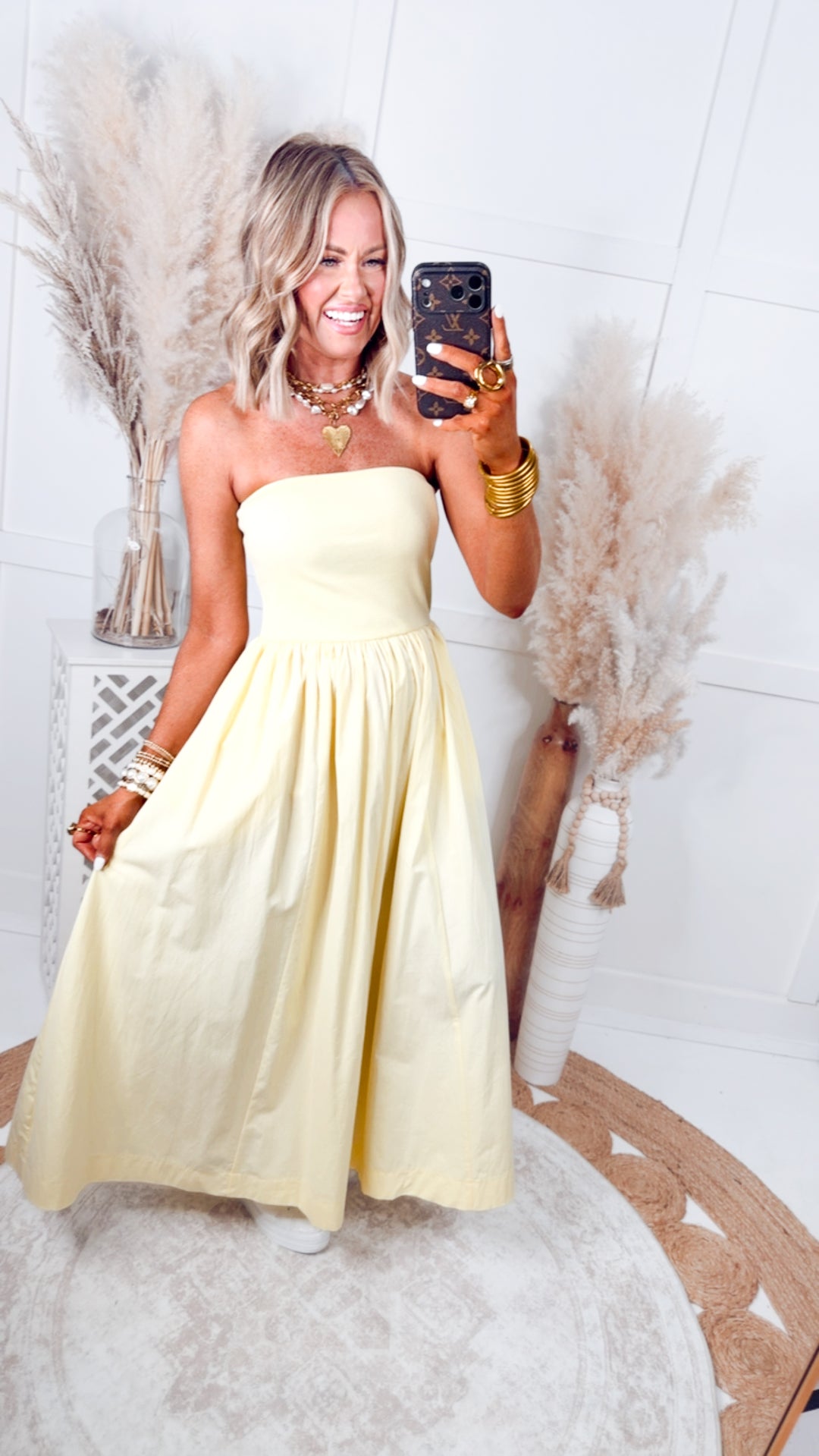 The Tidal Breeze Midi Dress-Pale Yellow Medium