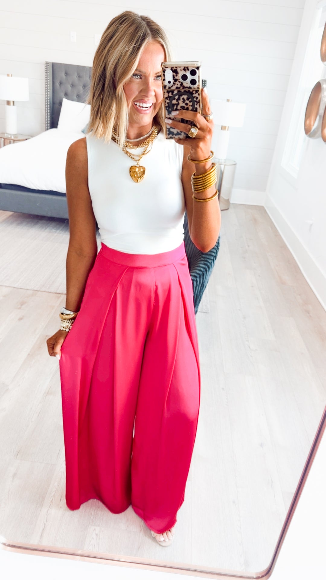 The Gia Satin Wide-Leg Pants