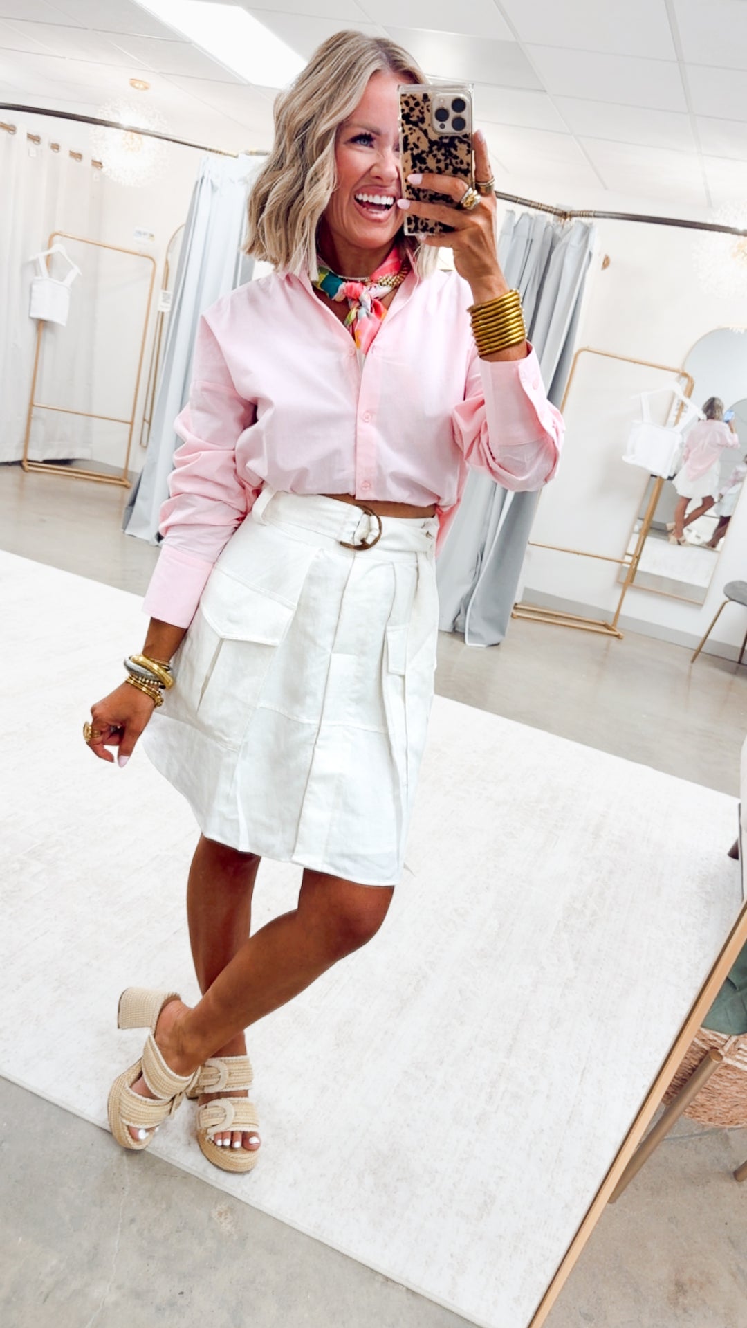 The Berkeley Cargo Skirt-White