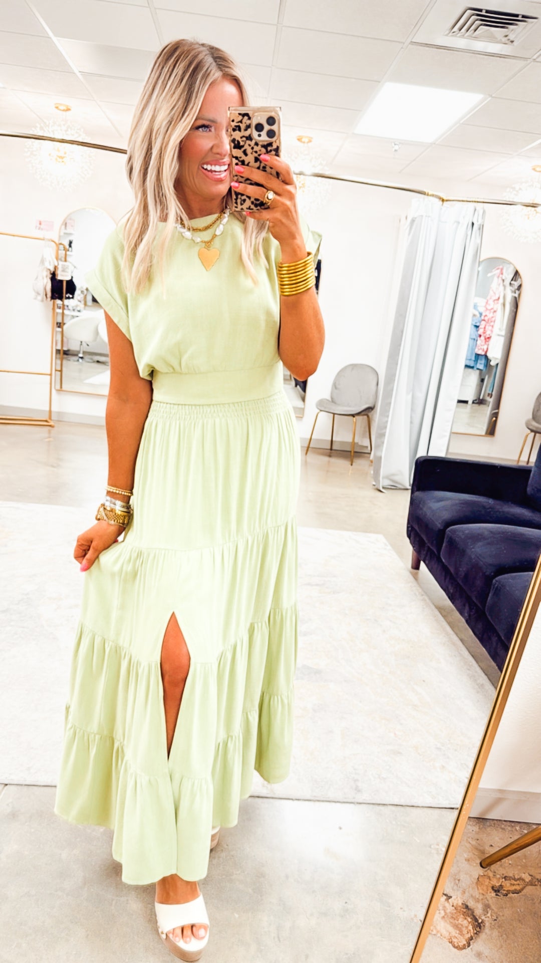 Sun Kissed Skirt Set-Key Lime