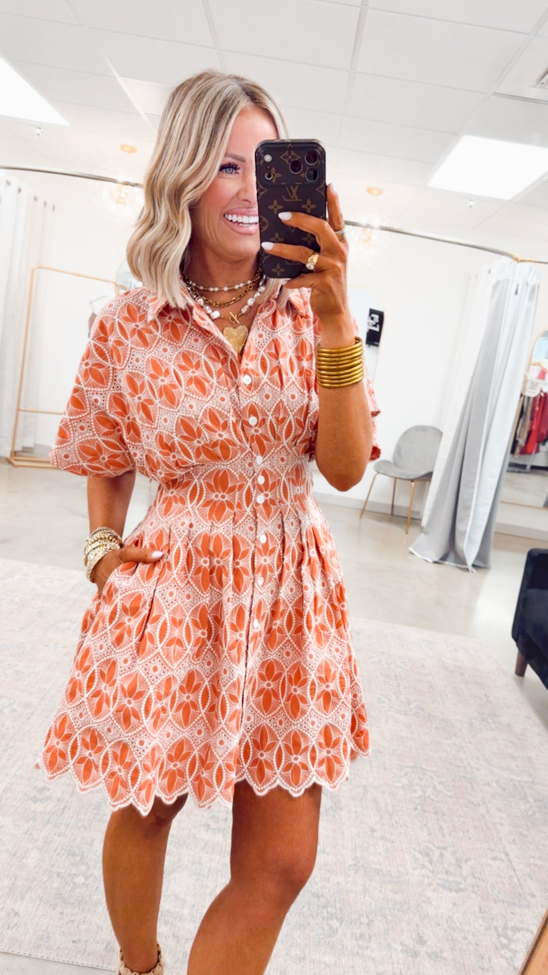 The Meadow Sunset Mini Dress-Clay