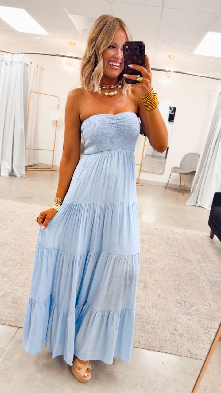 The Southern Charm Maxi Dress-Powder Blue