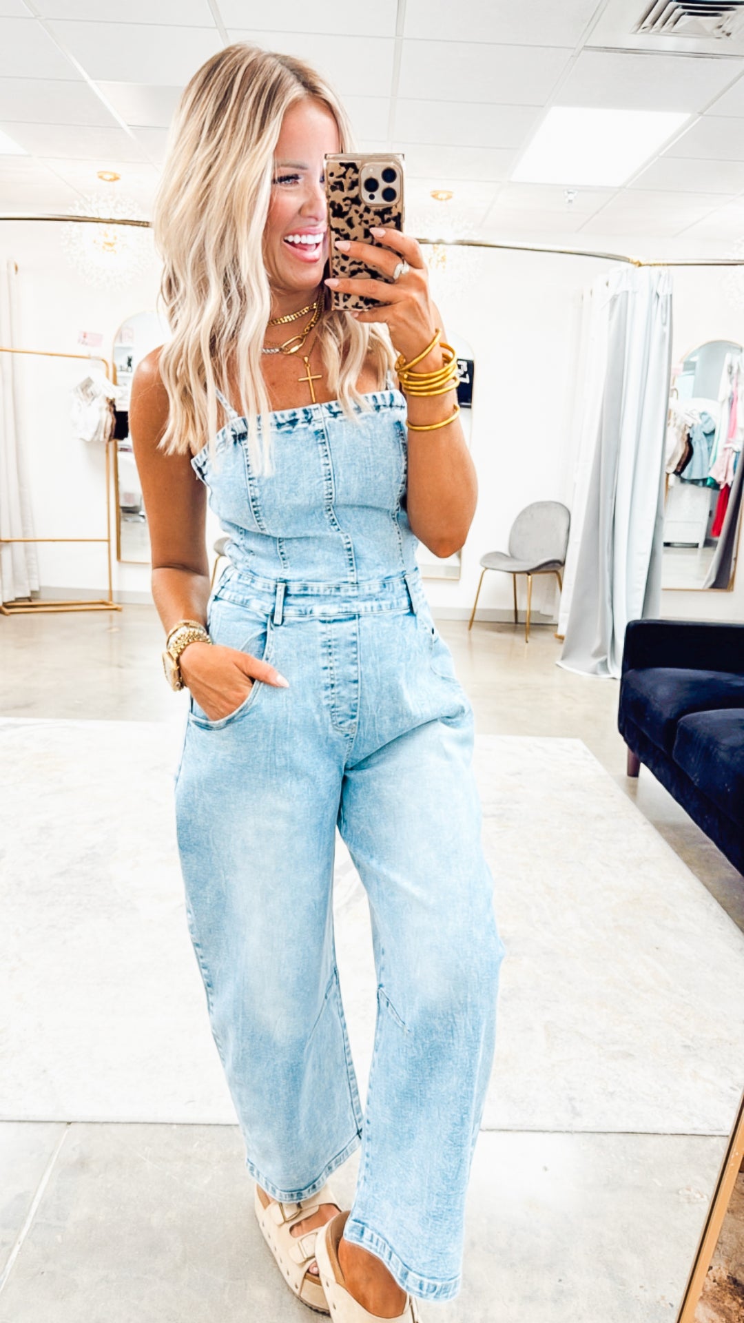 The Remi Washed Denim Jumpsuit