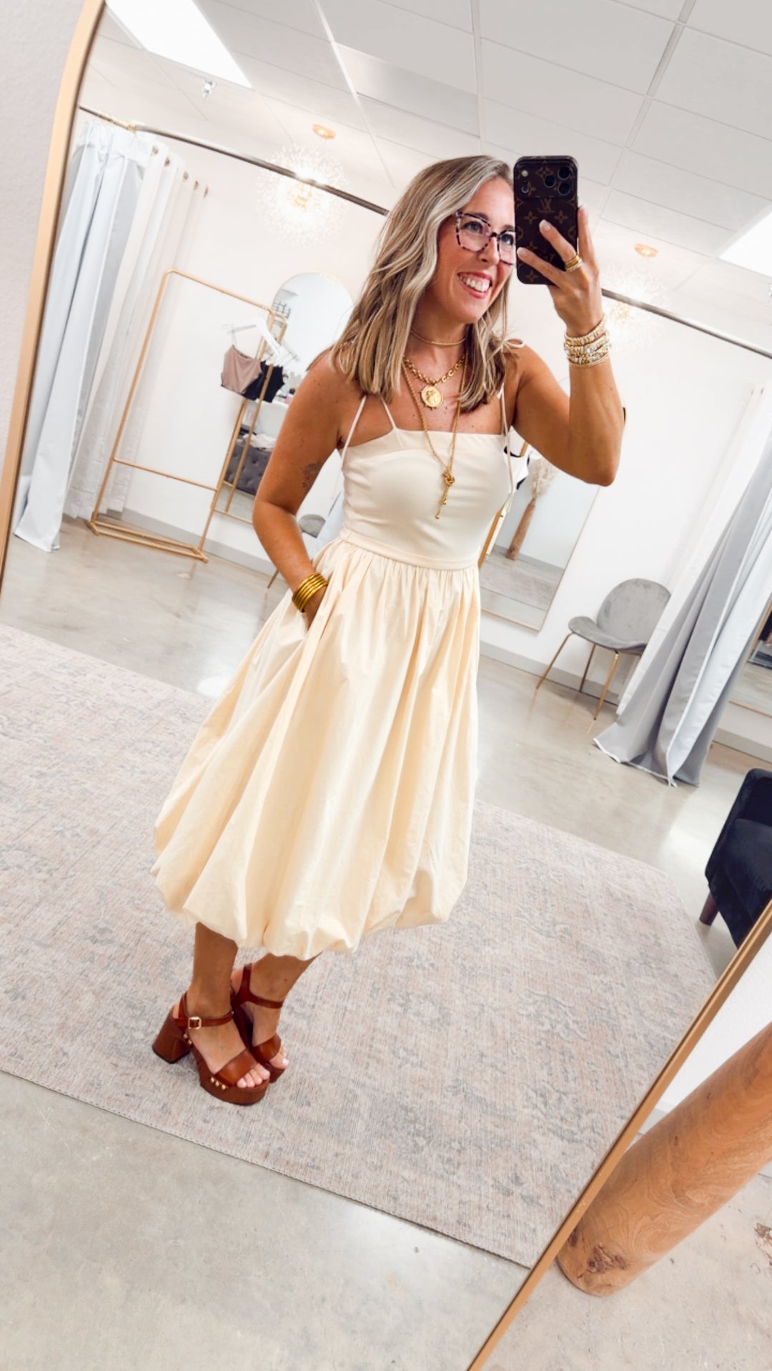 The Emmeline Midi Dress-Buttermilk