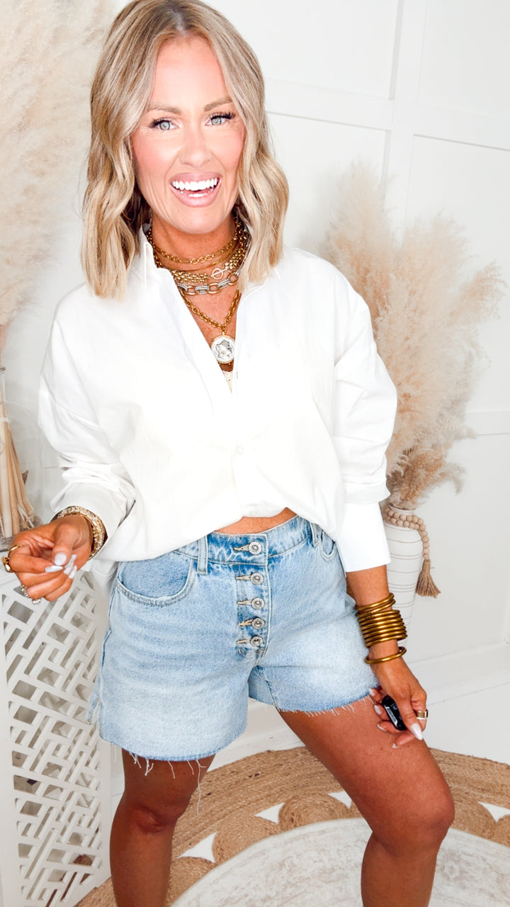 The Lucy Poplin Shirt-White