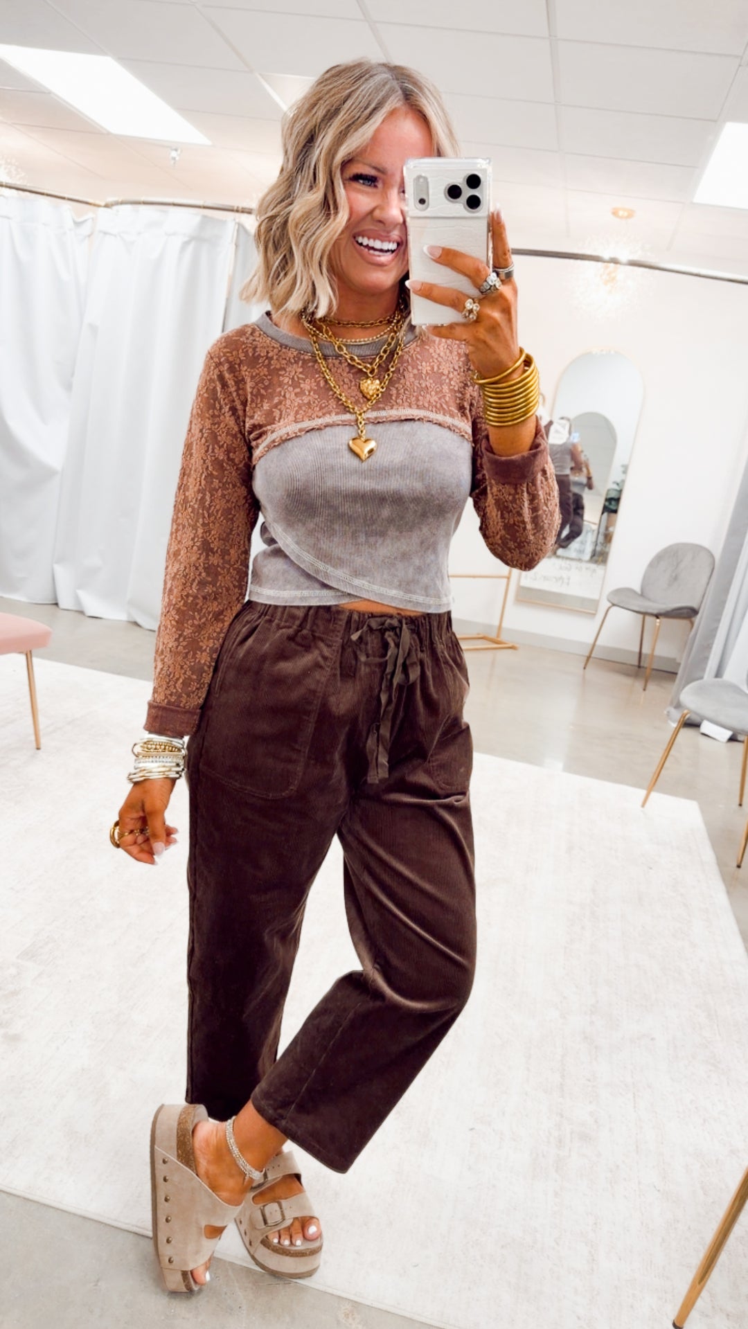 The Gracyn Corduroy Pants-Chocolate