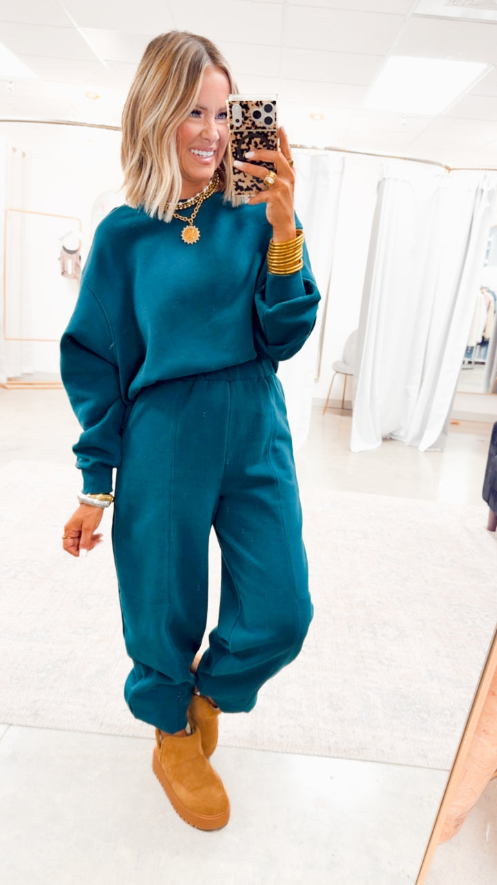 Lounge Ease Set-Deep Green