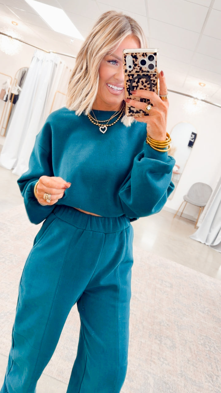 Lounge Ease Set-Deep Green