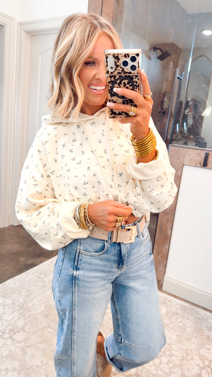 Floral French Terry Hoodie