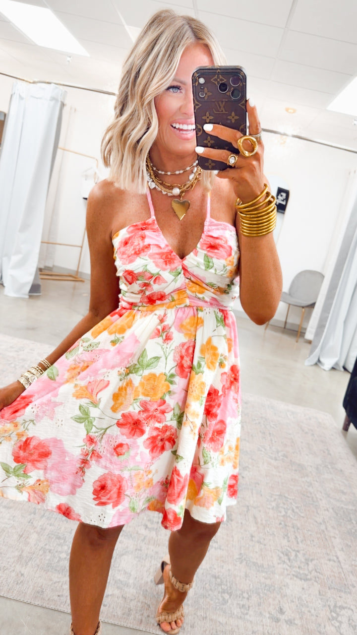 The Floral Whimsy Mini Dress