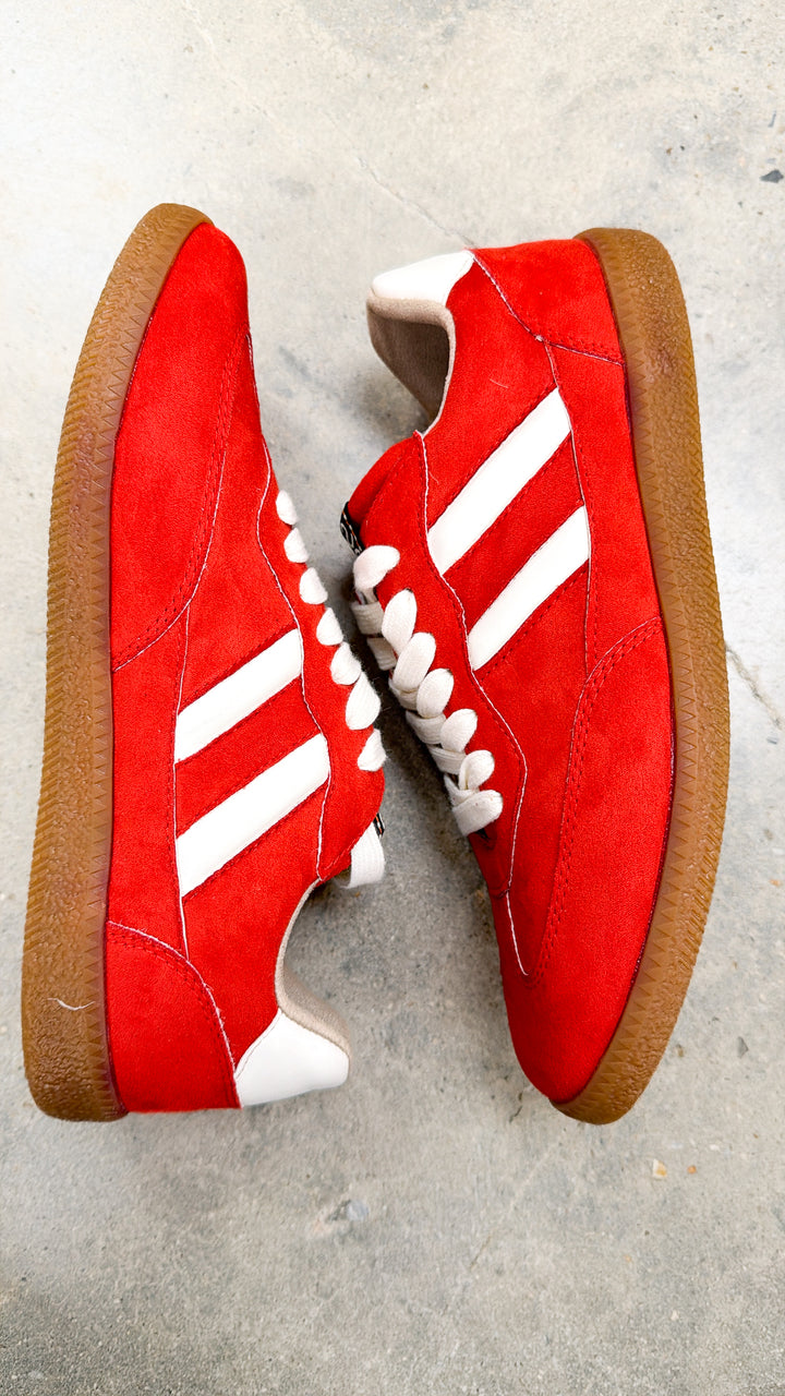 Renee Sneaker-Red Suede