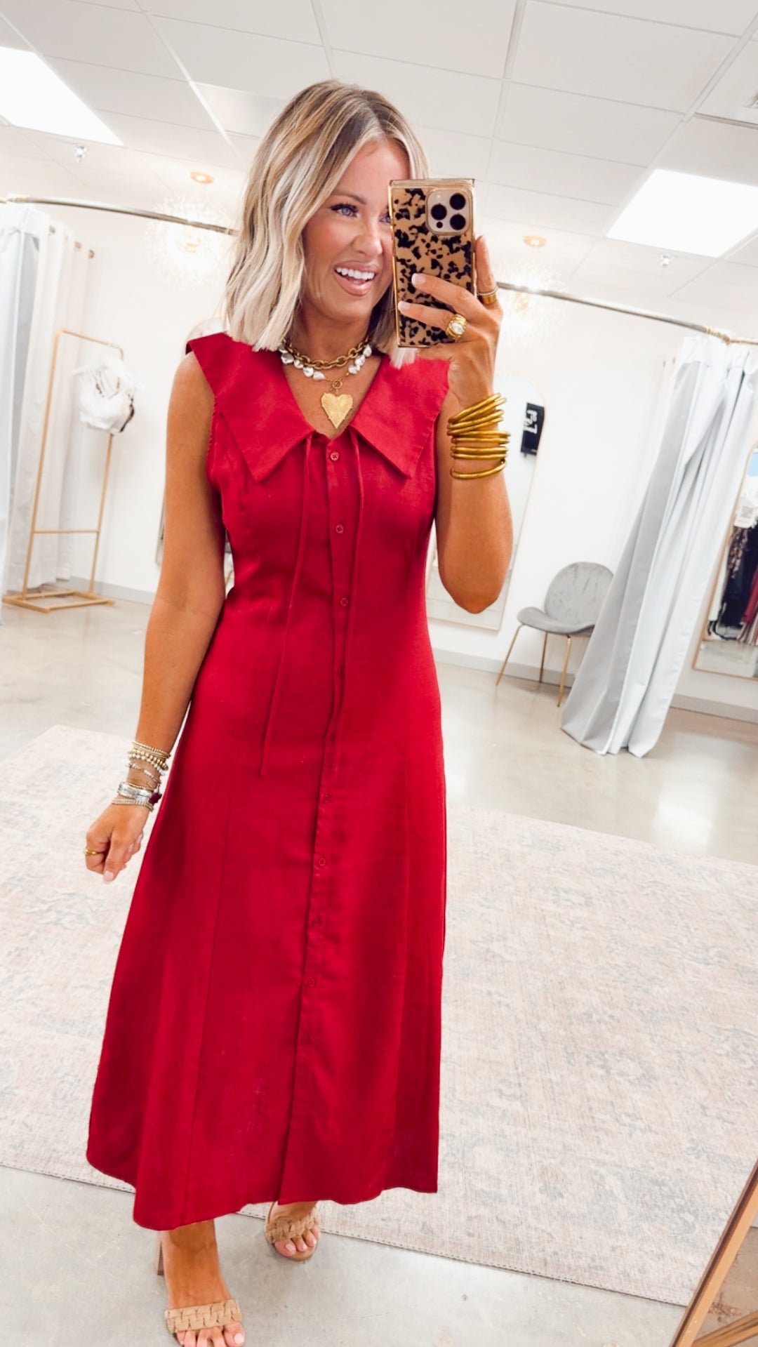 The Claire Midi Dress-Burgundy