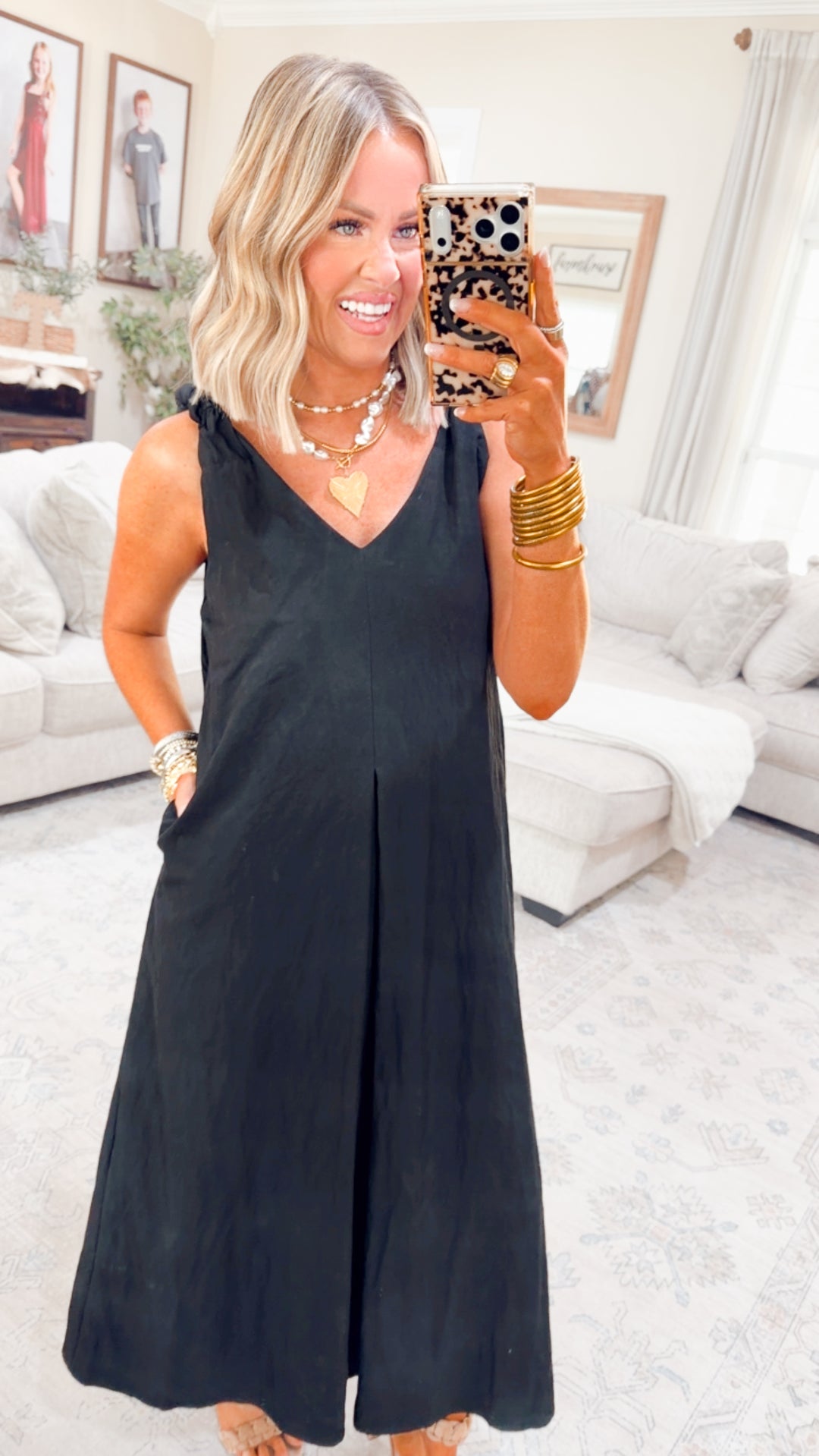Effortless Knot-Strap Midi Dress