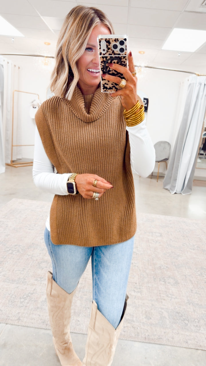 Alpine Breeze Sweater Vest-Espresso