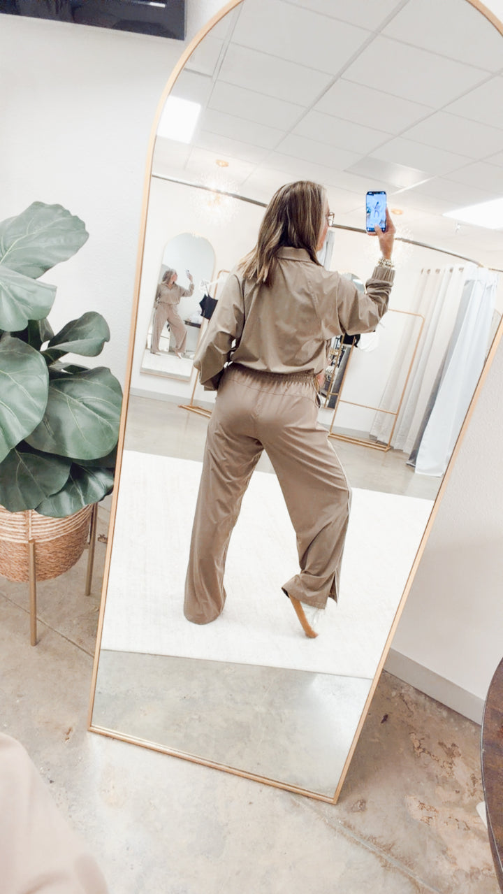 The Active Ease Pullover-Taupe
