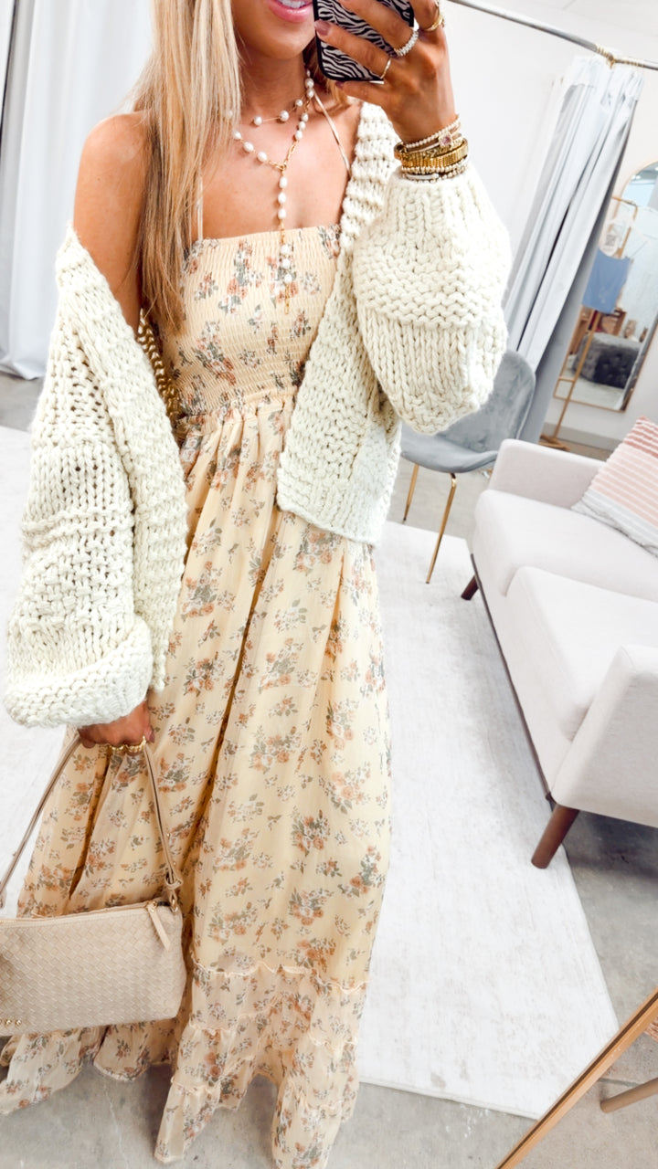 - FINAL SALE-The Tuscany Floral Maxi Dress-Yellow
