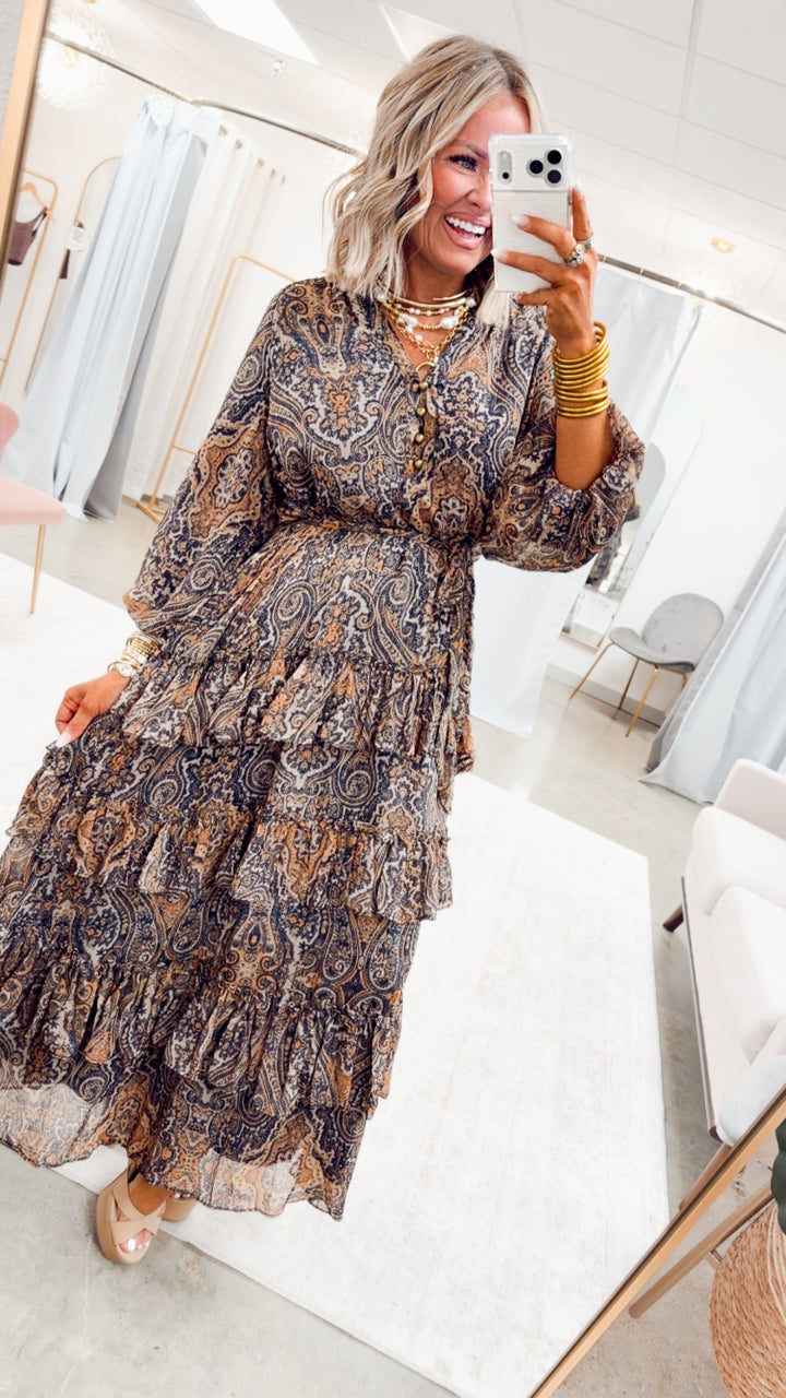 The Adeline Paisley Print Dress