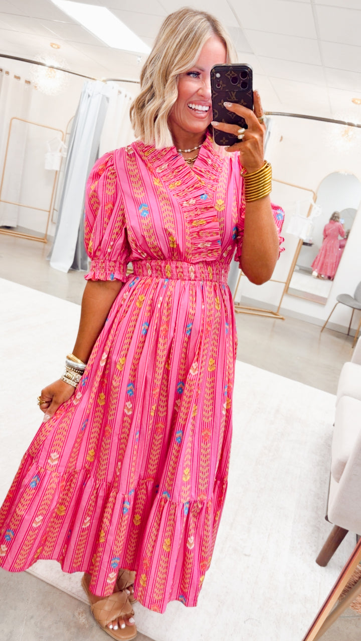 The Peony Palace Midi Dress