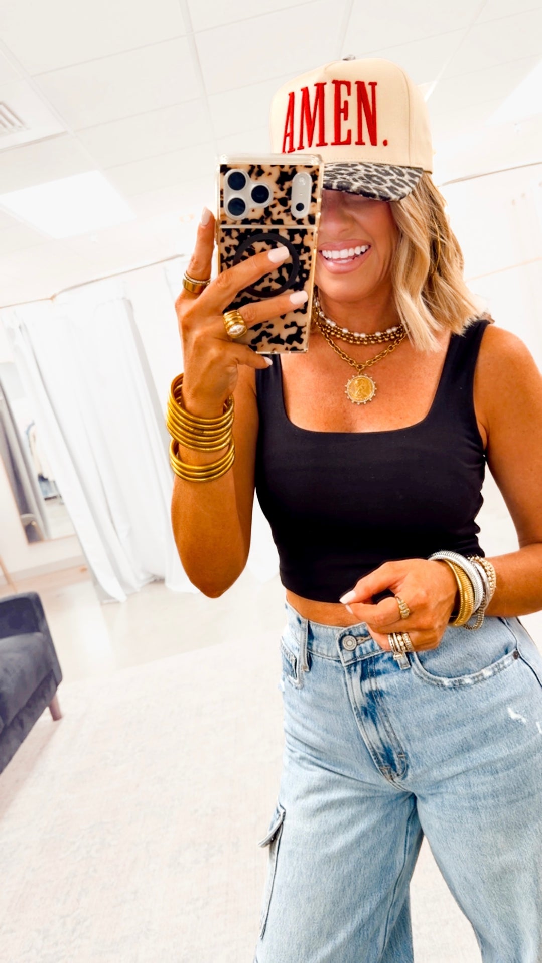 Amen Leopard Trucker Hat