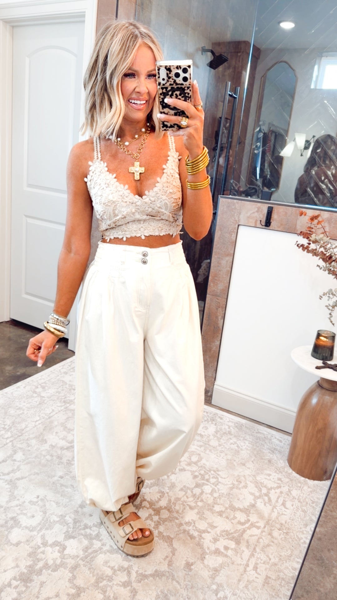 Wanderlace Bralette Top-Taupe