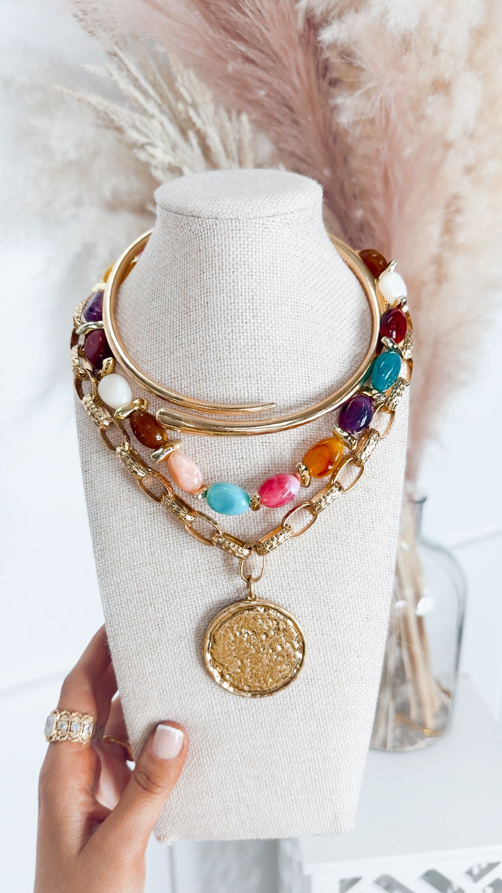 The Sterling Coin Necklace-Gold