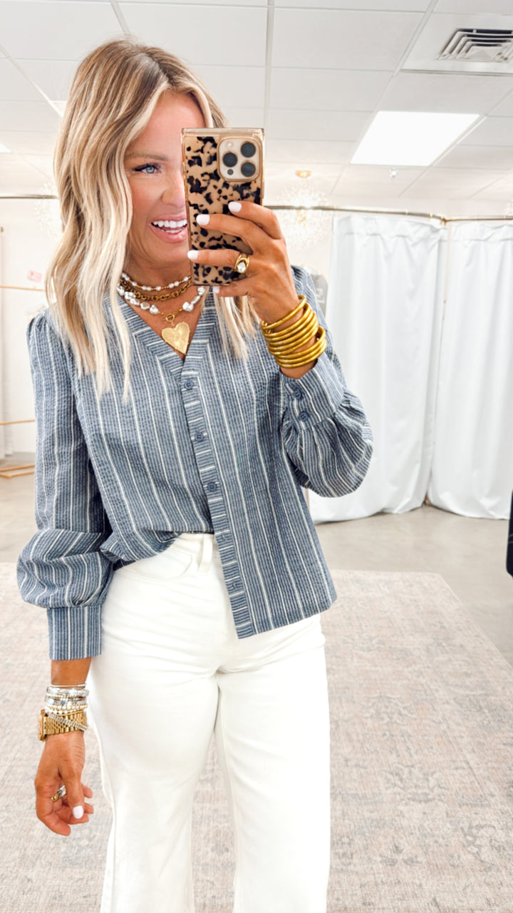 Piper Pinstripe Top