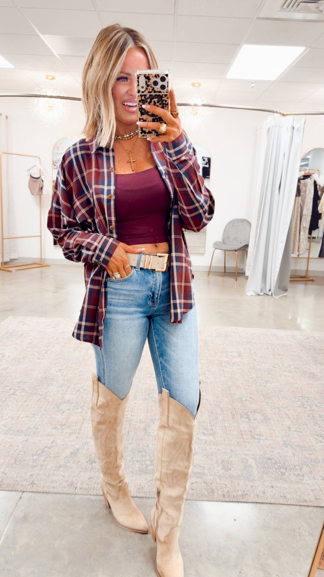 Bristol Plaid Flannel-Burgundy