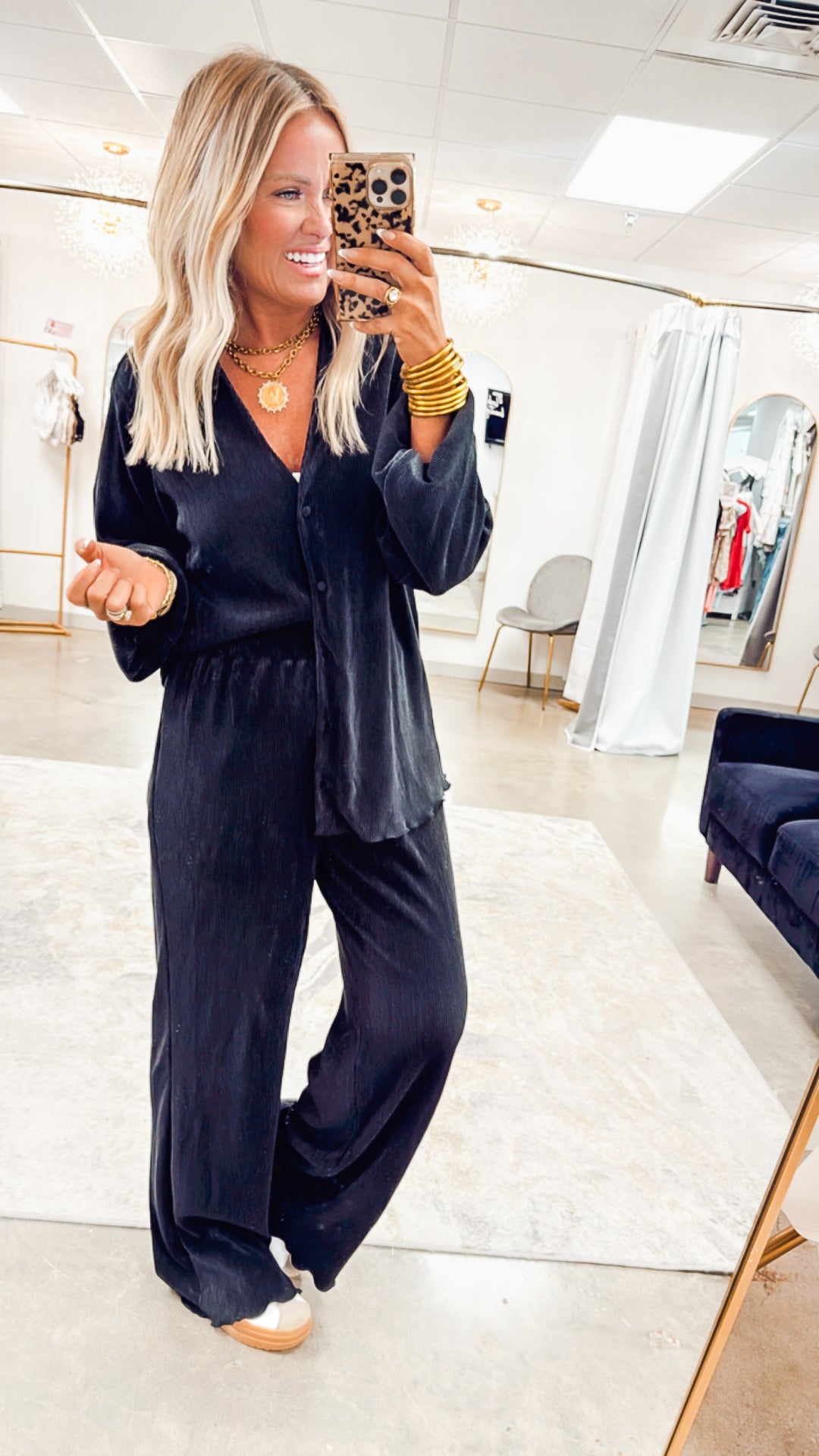 Chic Pleated Set