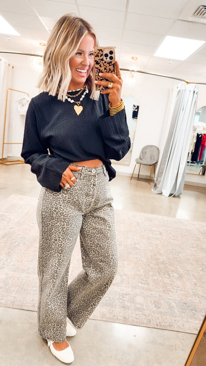 Roam Free Leopard Jeans
