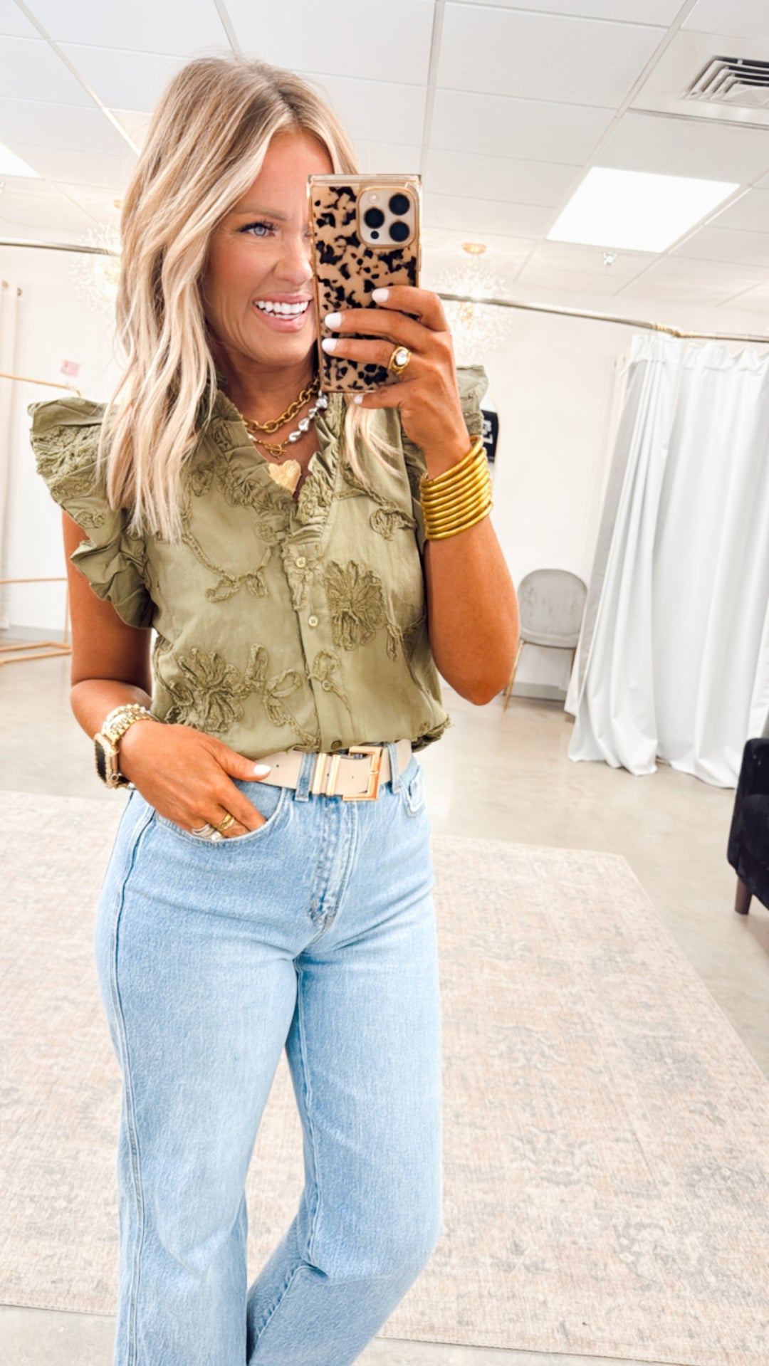 Laurel Olive Blouse