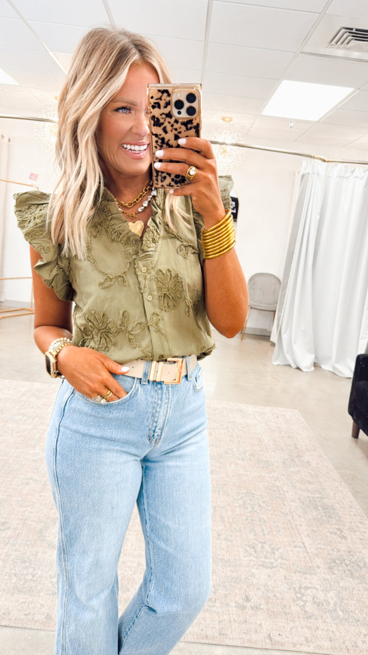Laurel Olive Blouse