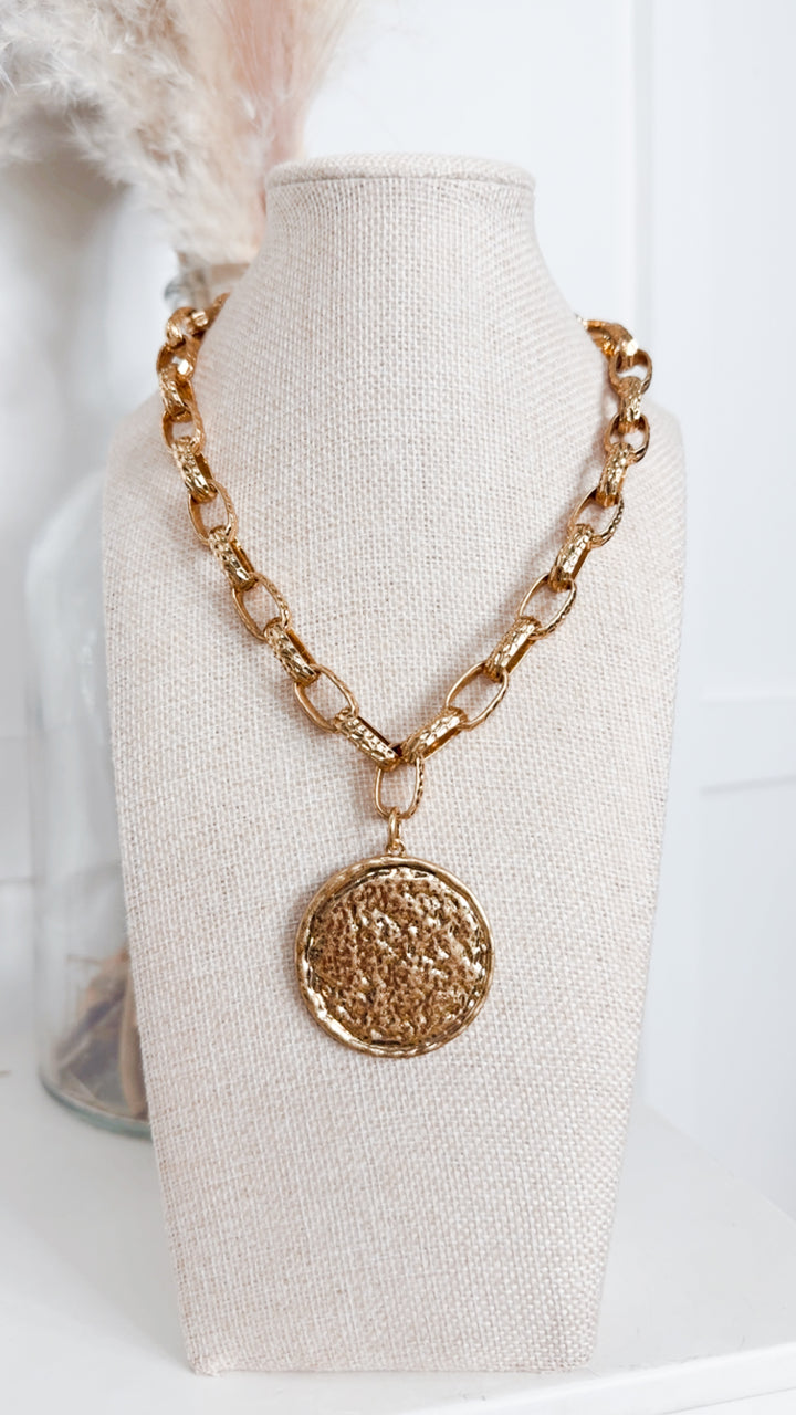 The Sterling Coin Necklace-Gold