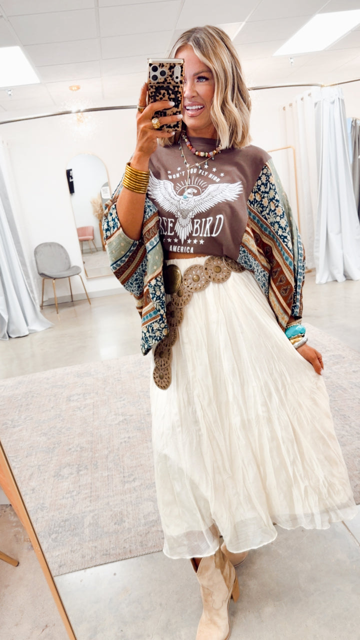 The Mandala Eyelet Disc Belt- Taupe