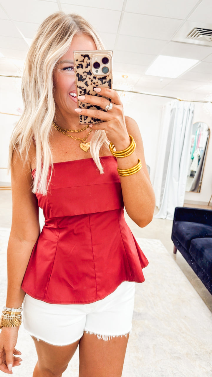 Marlo Poplin Flare Tank