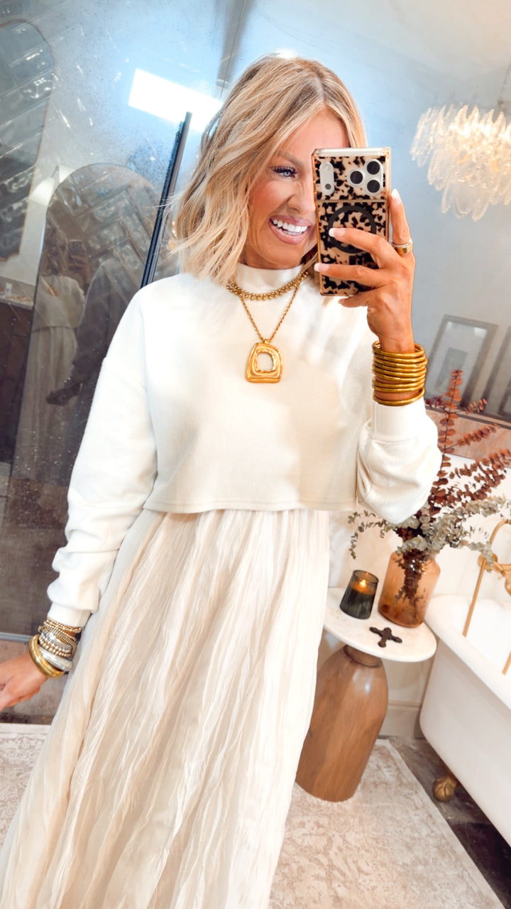 Millie Midi Skirt-Pearl