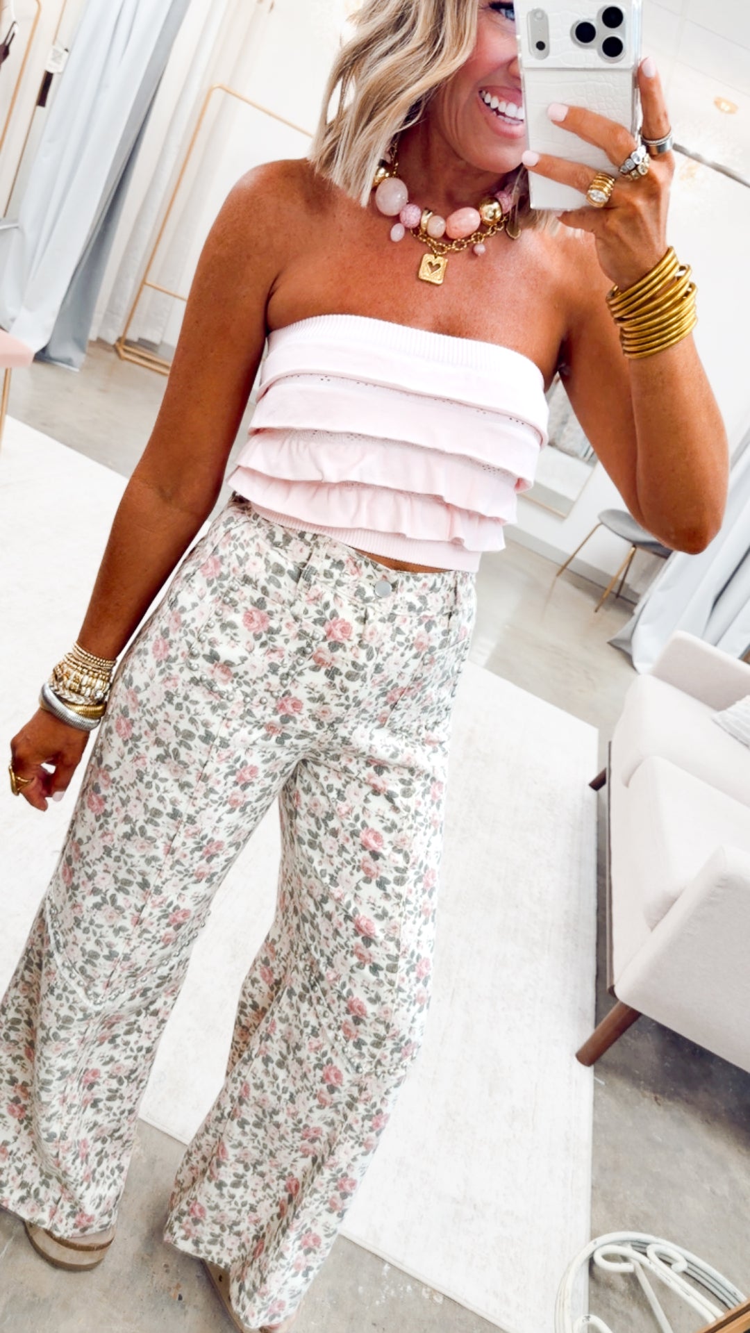 The Pretty in Ruffles Tube Top-Icy Pink