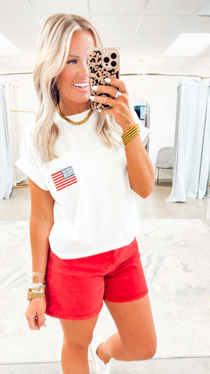 The All American Drop Shoulder Tee
